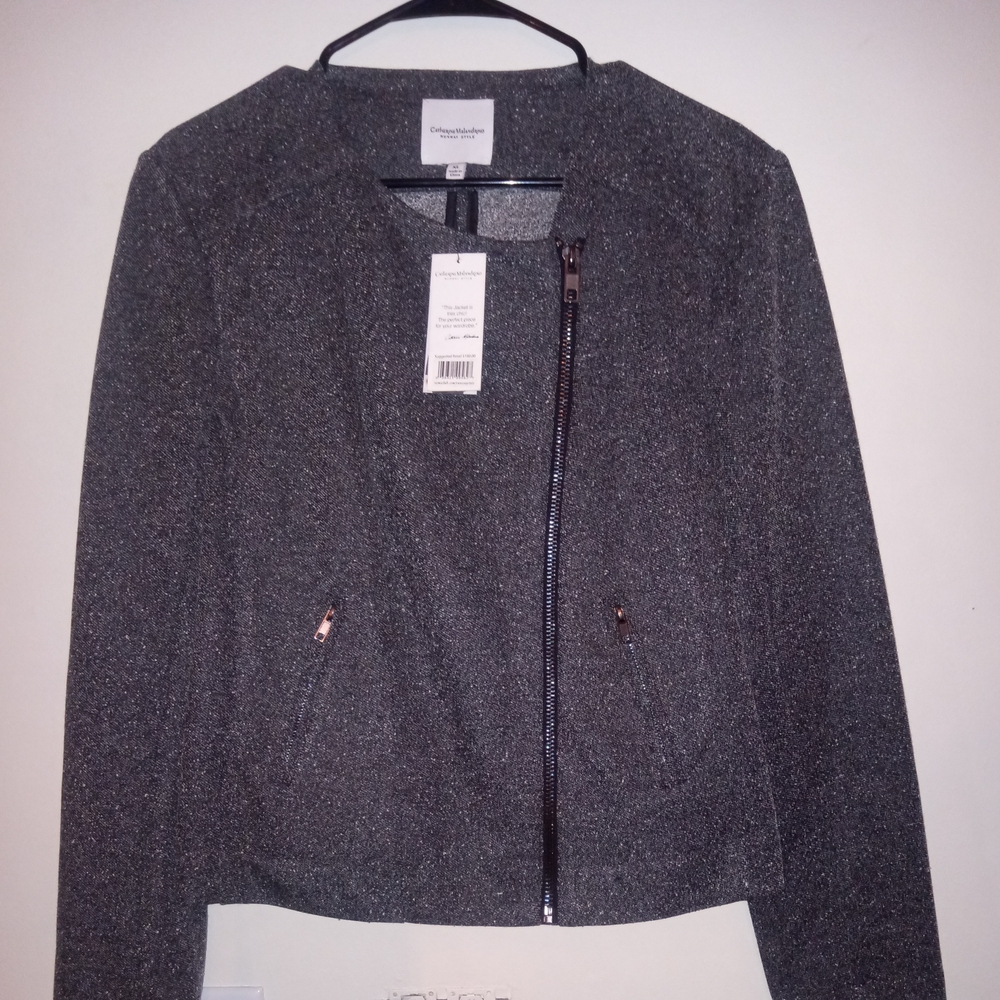 Catherine Malandrino Shimmering Charcoal Blazer